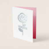 Happy Birthday. Pink Rose Real Foil Luxury Cards Folienkarte (Vorderseite)
