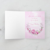 Happy Birthday Pink Roses Friendship Quote Karte (Innenseite)
