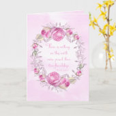 Happy Birthday Pink Roses Friendship Quote Karte (Gelbe Blume)