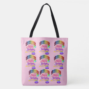 Happy Birthday Pink Schultertasche Tasche