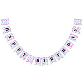 Happy Birthday Pink und Blue Party Hats Wimpelkette (Alle)