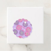 Happy Birthday Pink und Purple Blumen Geschenktast Geschenkanhänger (Beispiel)