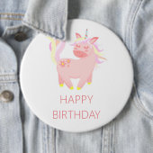 Happy Birthday Pink Unicorn Button (Beispiel)