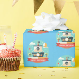 Happy Birthday Pirate Adventure Geschenkpapier