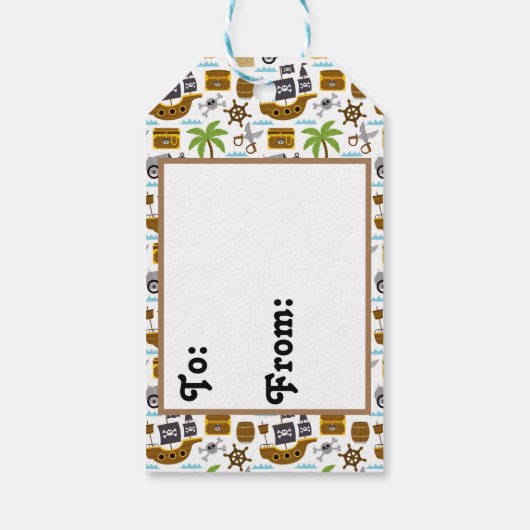 Happy Birthday Pirate Geschenkanhänger (Rückseite)