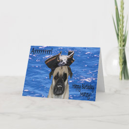 Happy Birthday Pirate Mops Karte