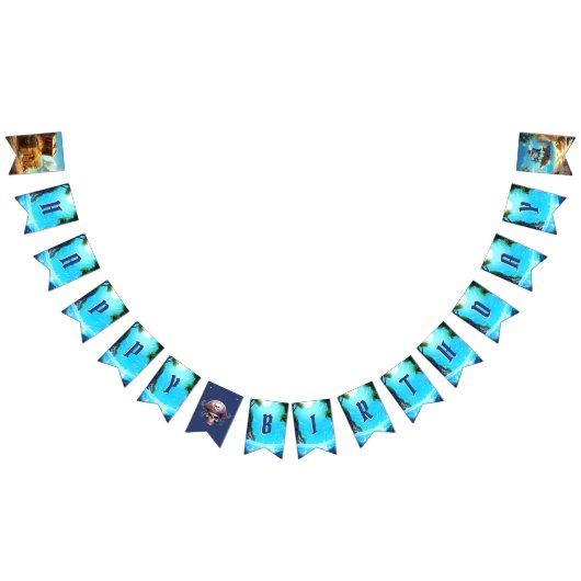 Happy Birthday Pirate Paradise Wimpelkette (Alle)