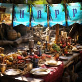 Happy Birthday Pirate Paradise Wimpelkette