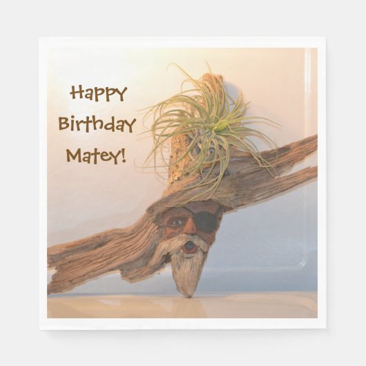 Happy Birthday Pirate Serviette (Vorderseite)