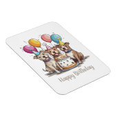 Happy Birthday Pit Bull Hunde Magnet (Rechte Seite)