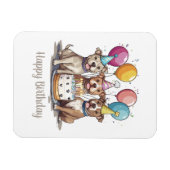 Happy Birthday Pit Bull Hunde Magnet (Horizontal)