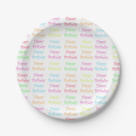 Happy Birthday Plate Pappteller (Vorderseite)