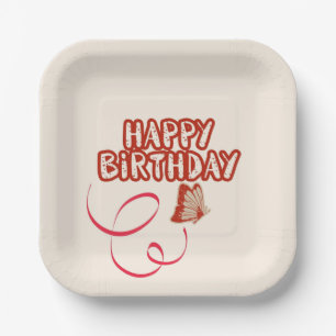 Happy Birthday Plate Pappteller