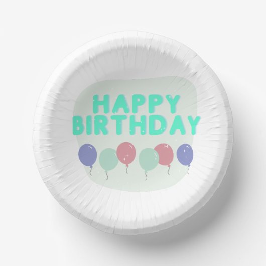 Happy Birthday Platte Pappteller (Vorderseite)