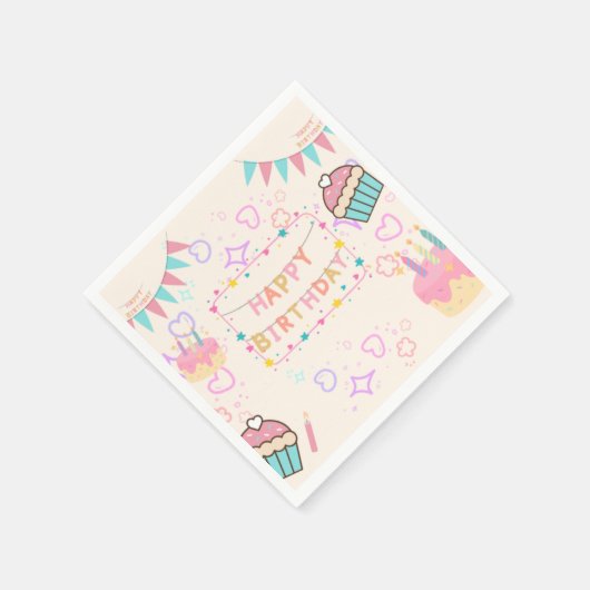 Happy Birthday pnik  Serviette (Ecke)