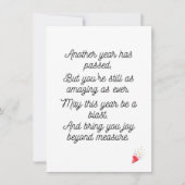 Happy Birthday Poem Card Karte (Vorderseite)