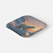 Happy Birthday Polar Bear Pappteller (Gewinkelt)