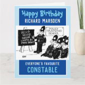 Happy Birthday Police Constable Card Karte (Vorderseite)