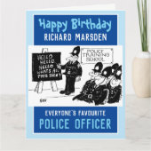 Happy Birthday Police Officer Card Karte (Vorderseite)