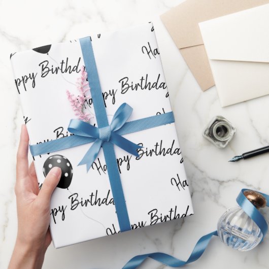 Happy Birthday Polka Dot Balloons Geschenkpapier (Schenken)