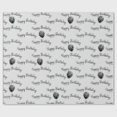 Happy Birthday Polka Dot Balloons Geschenkpapier (Flach)