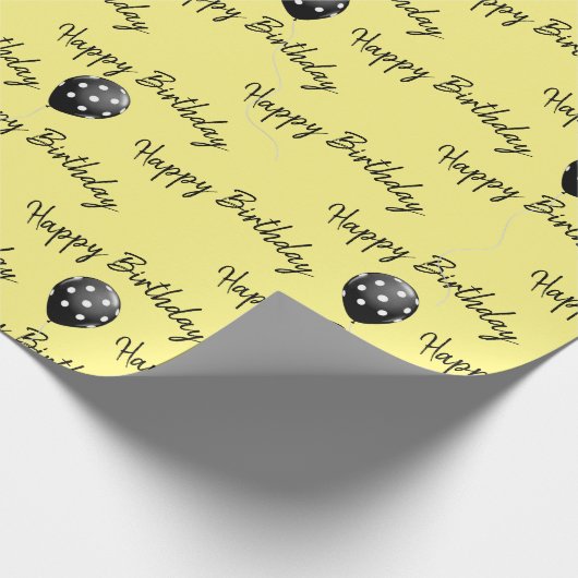 Happy Birthday Polka Dot Balloons Geschenkpapier (Ecke)