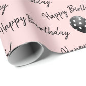 Happy Birthday Polka Dot Balloons Geschenkpapier (Rolleneckpunkt)