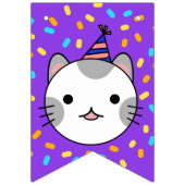 Happy Birthday Polka Dot Cat Wimpelkette (Erste Fahne)