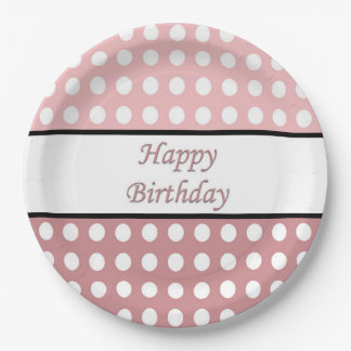 Happy Birthday Polka Dot Pappteller