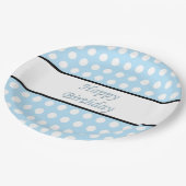 Happy Birthday Polka Dot Pappteller (Schrägansicht)