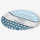 Happy Birthday Polka Dot Pappteller (Schrägansicht)