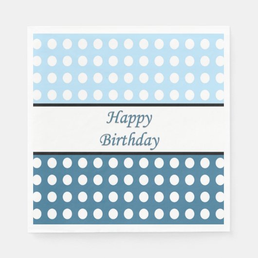 Happy Birthday Polka Dot Serviette (Vorderseite)