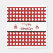 Happy Birthday Polka Dot Serviette (Vorderseite)