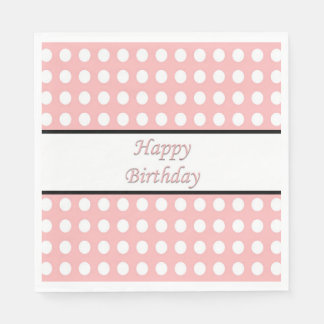 Happy Birthday Polka Dot Serviette