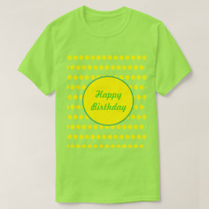 Happy Birthday Polka Dot T-Shirt (Neon Grün)