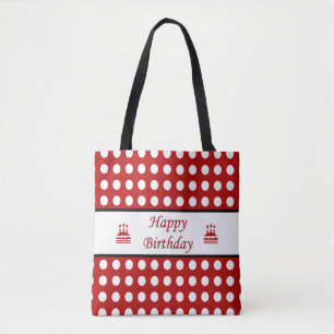 Happy Birthday Polka Dot Tasche