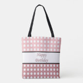 Happy Birthday Polka Dot Tasche (Rückseite)