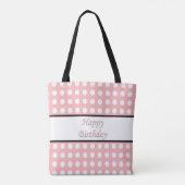 Happy Birthday Polka Dot Tasche (Rückseite)
