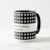 Happy Birthday Polka Dot Tasse (VorderseiteRechts)