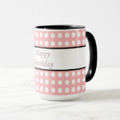 Happy Birthday Polka Dot Tasse (VorderseiteRechts)