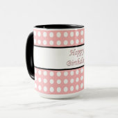 Happy Birthday Polka Dot Tasse (Vorderseite Links)