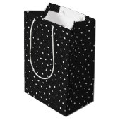 Happy Birthday Polka Dots mit Zipper Mittlere Geschenktüte (Rückseite Schrägansicht)