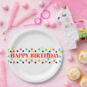 Happy Birthday Polka Dots Pappteller (Party)