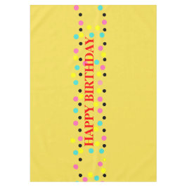 Happy Birthday Polka Dots Party Tischdecke