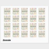 Happy Birthday Polka Dots Sticker (Blatt)