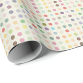 Happy Birthday Polka Dots Sticker Geschenkpapier (Rolleneckpunkt)