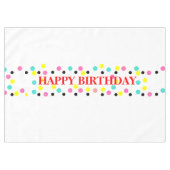 Happy Birthday Polka Dots Tischdecke (Vorderseite (Horizontal))