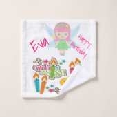 Happy Birthday Pony Giraffe Badezimmer Handtuch Se Badhandtuch Set (Waschlappen)