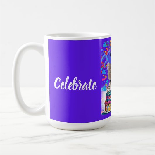 Happy Birthday Poodle Coffee Tasse (Links)