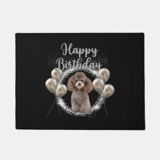 Happy Birthday Poodle Fußmatte